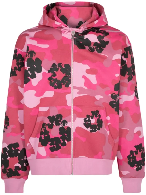 Denim Tears Pink Camo Hoodie