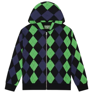 Denim Tears Derby Intarsia Zip Hoodie Green