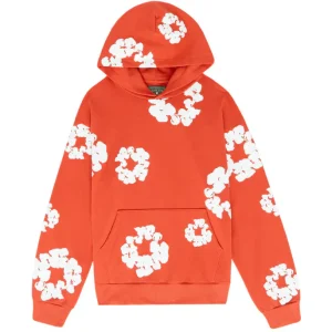 Denim tears cotton wreath hoodie orange